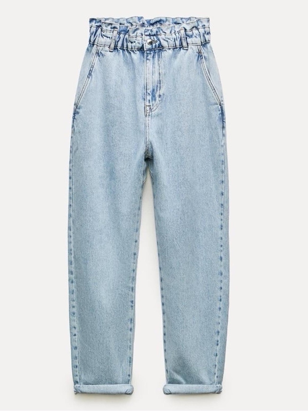 NWT- ZARA high-waist light wash women’s jeans